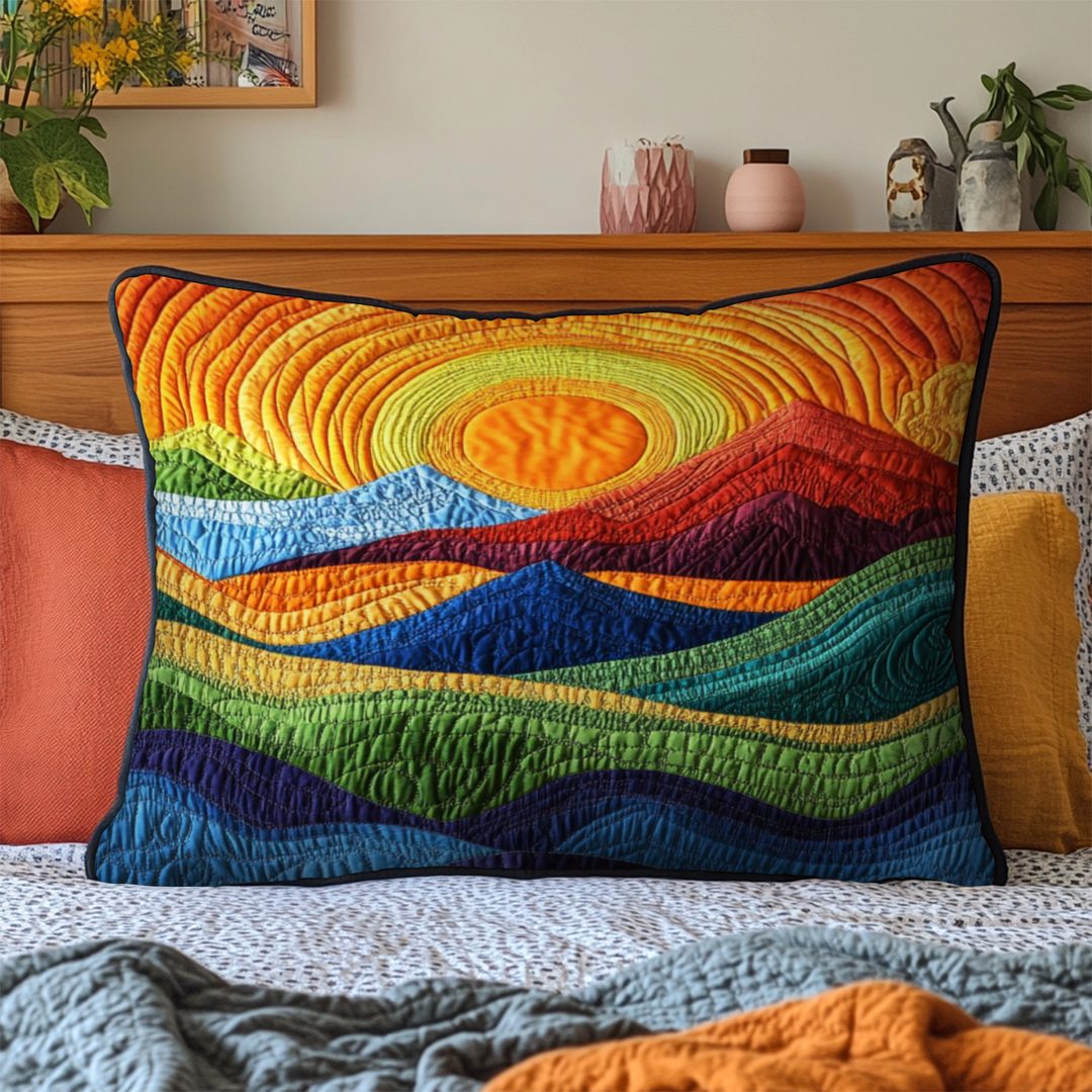 Radiant Mountains Quilted Bedding Pillow Case NCU0NT6041