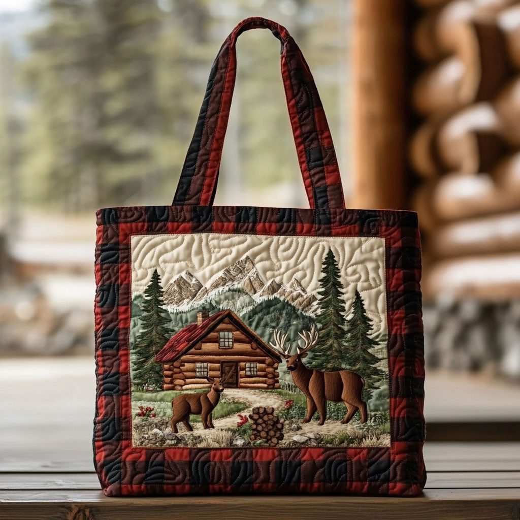 Cabin Hunting Dream WN1710001CL Quilted Tote Bag