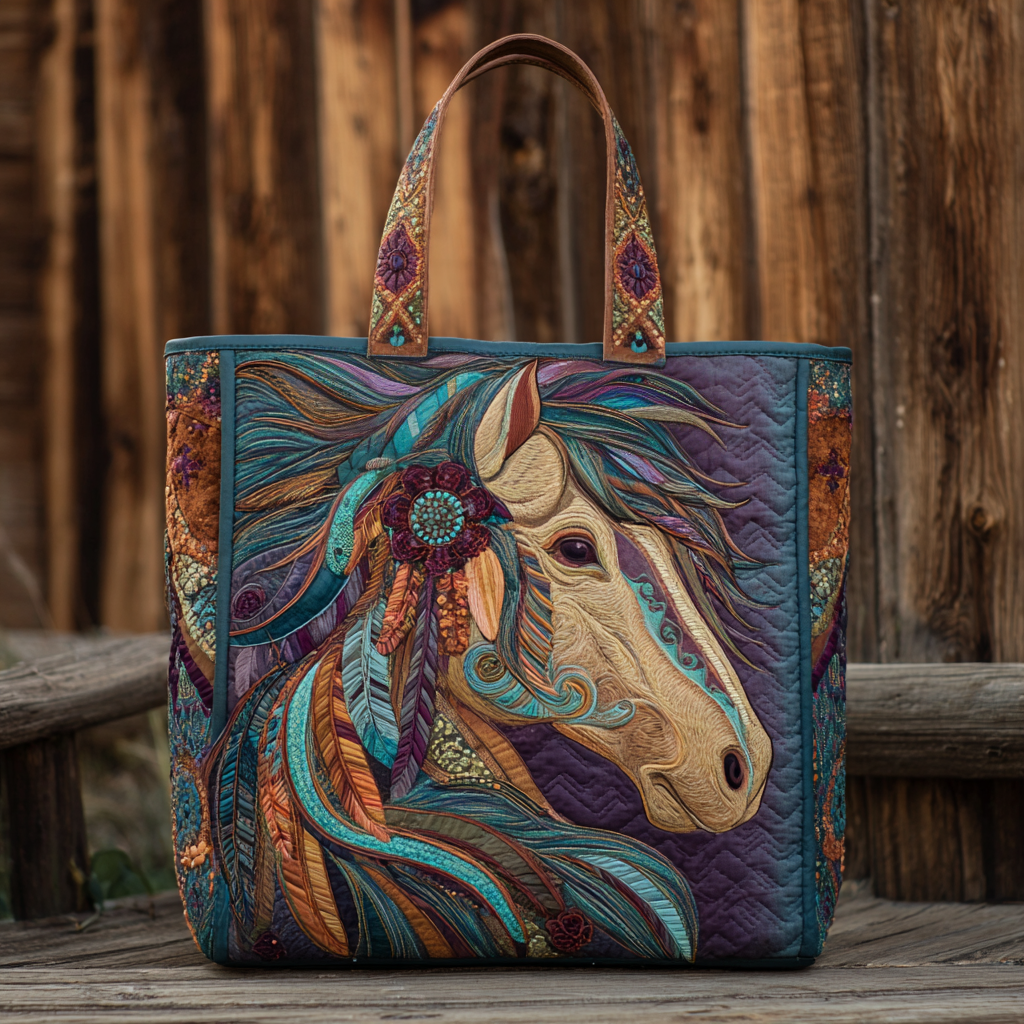 Tribal Mane XR0213036CL Quilted Tote Bag
