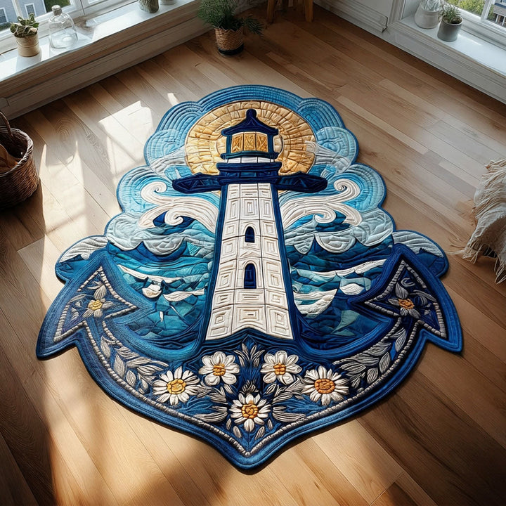 Aegean Blue Custom Shape Area Rug NCU0PT11615