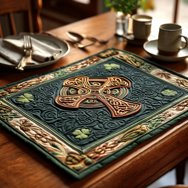 Ancient Irish Cross Quilted Place Mat NCU0TV1504
