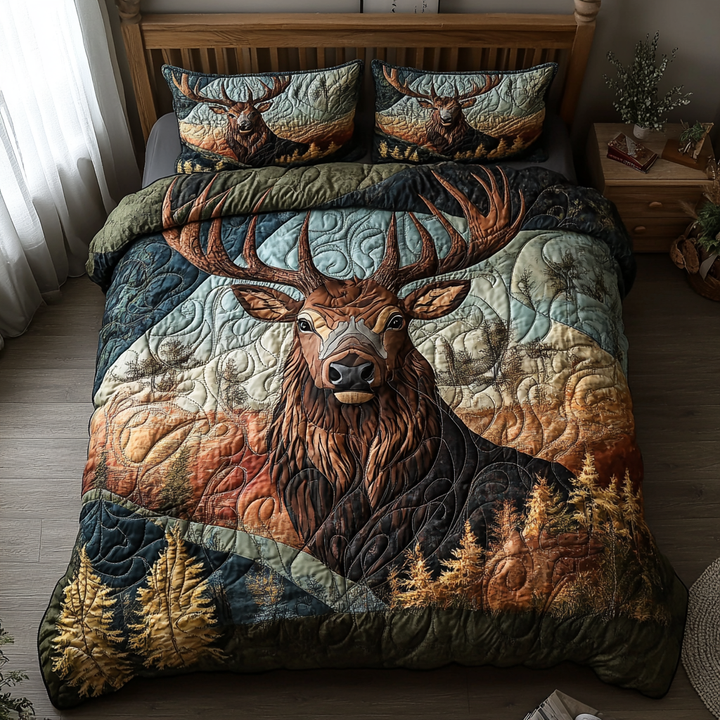 Elk 3-Piece Quilted Bedding Set NCU0VT93