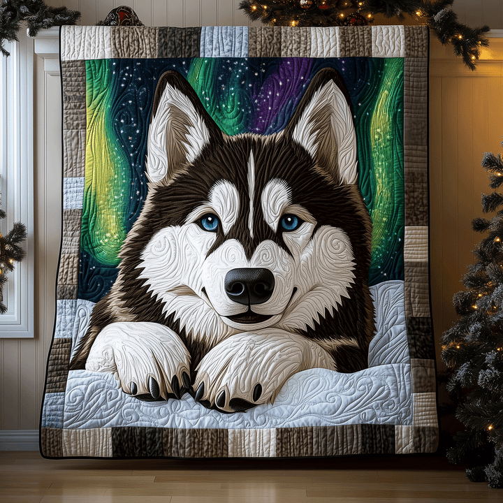 Arctic Husky Dream Quilted Blanket NCU0TH2347