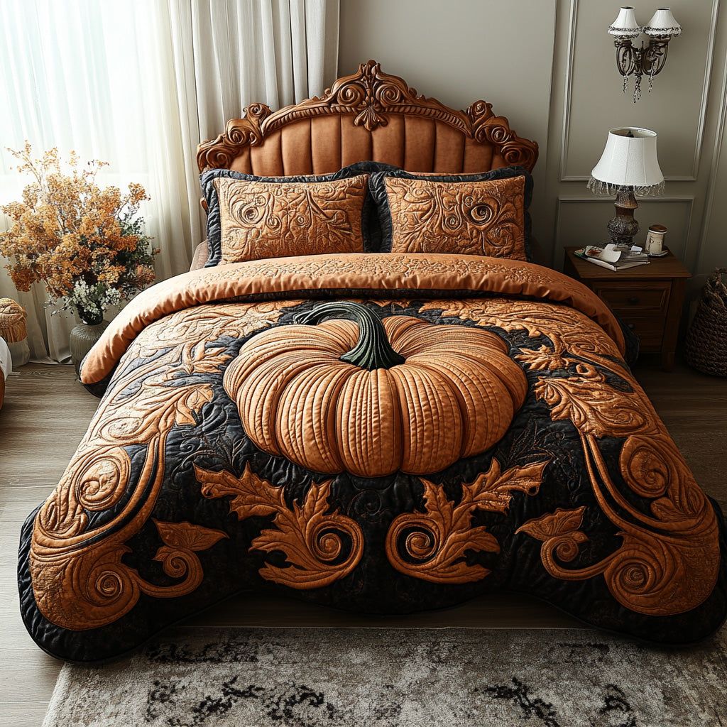 Autumn Glow 3-Piece Quilted Bedding Set NCU0DV6753
