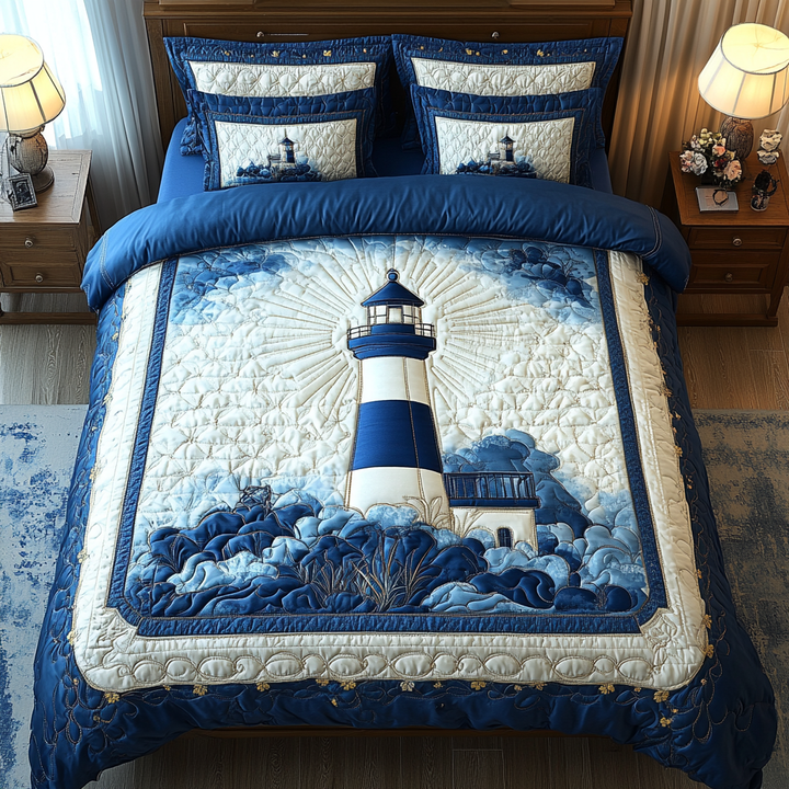 Lighthouse 3-Piece Quilted Bedding Set NCU0VT109