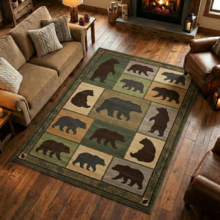 Bear Totem Area Rug NCU0TV1646