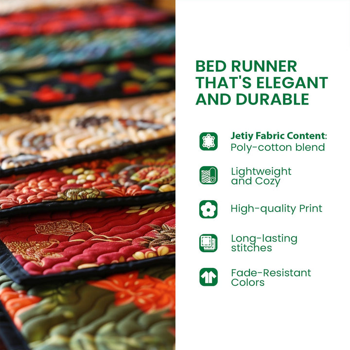 Smiling Snowman Quilted Bed Runner NCU0PT9039