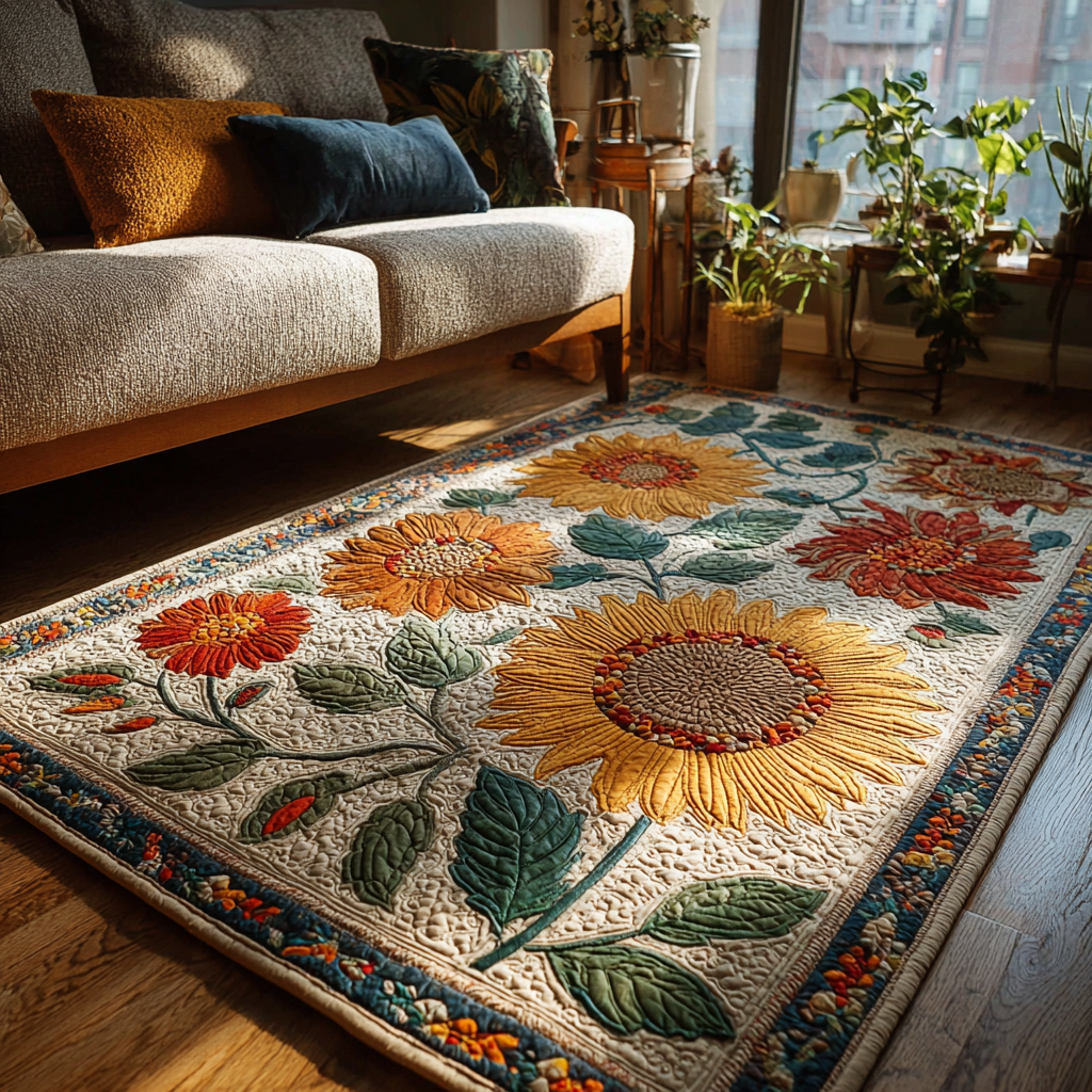 Bright Sunflower Area Rug NCU0DK10323