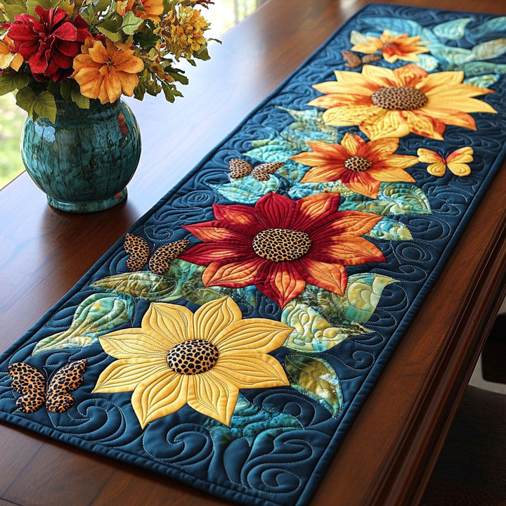 Butterfly Meadow Quilted Table Runner NCU0NT5653