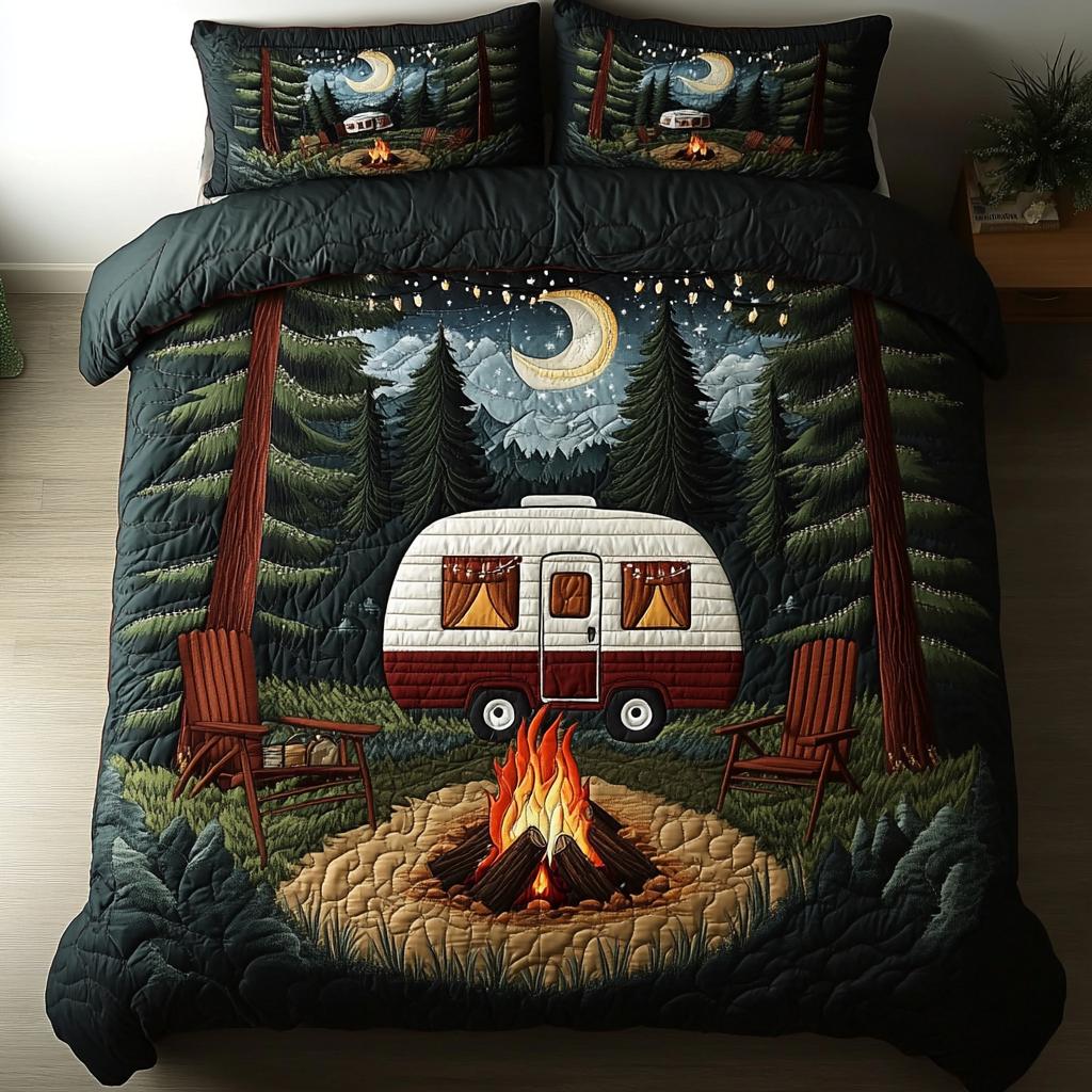 Forest 3-Piece Quilted Bedding Set NCU0VT179