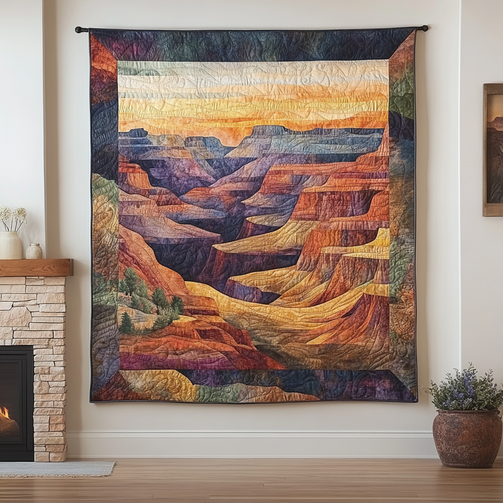 Canyon Twilight Splendor Art Quilt Hanging NCU0TL999