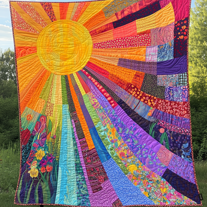 Cheerful Sunshine Quilted Blanket NCU0VL673