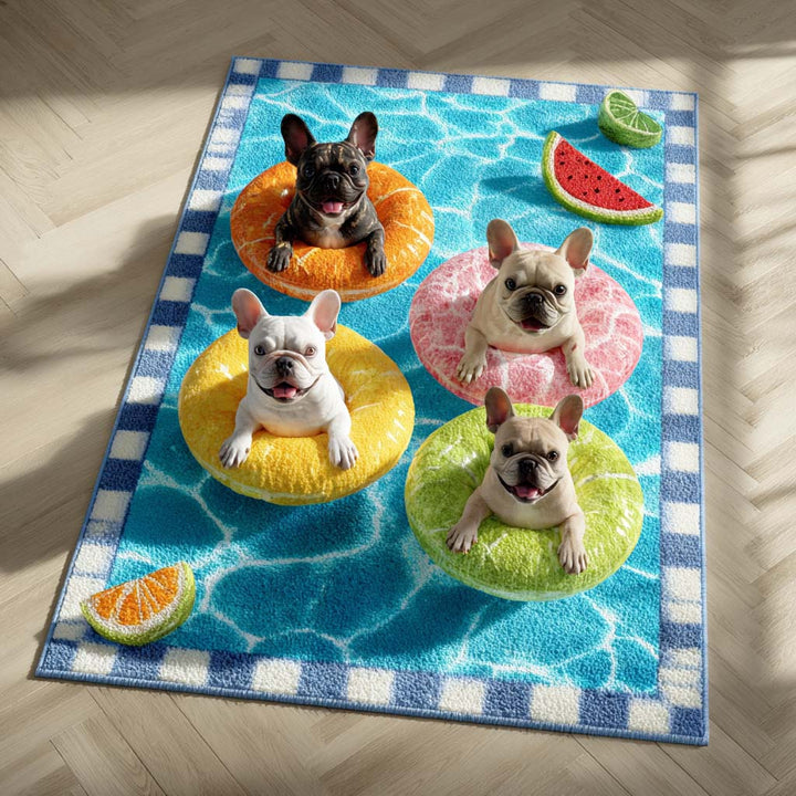 Citrus Frenchies Area Rug NCU0HH1921