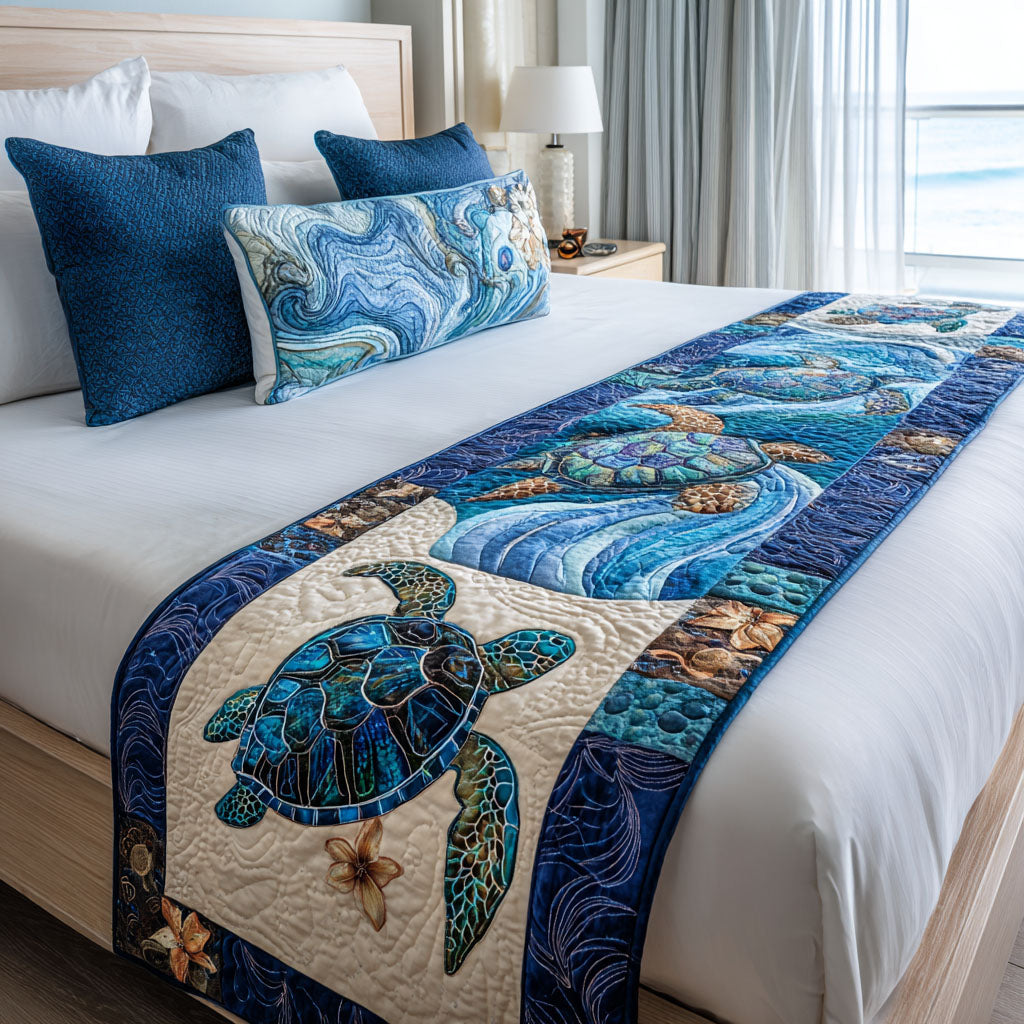 Coastal Glide Quilted Bed Runner NCU0PT8559