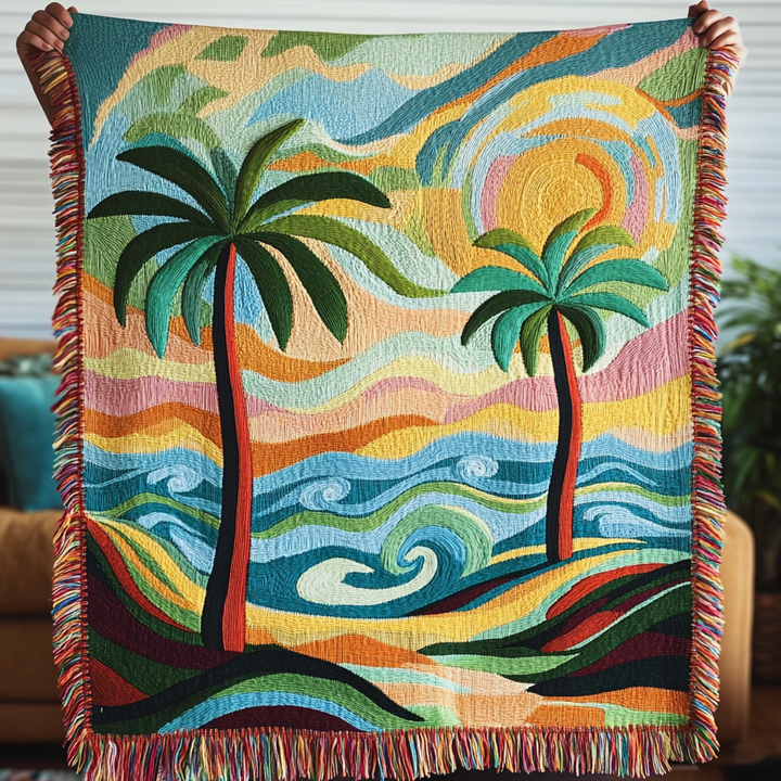 Coastal Haven Woven Sofa Blanket NCU0VH3876