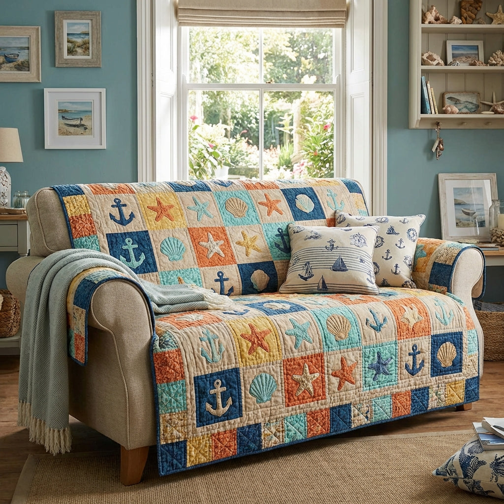 Coastal Living Quilted Sofa Cover NCU0DV9512