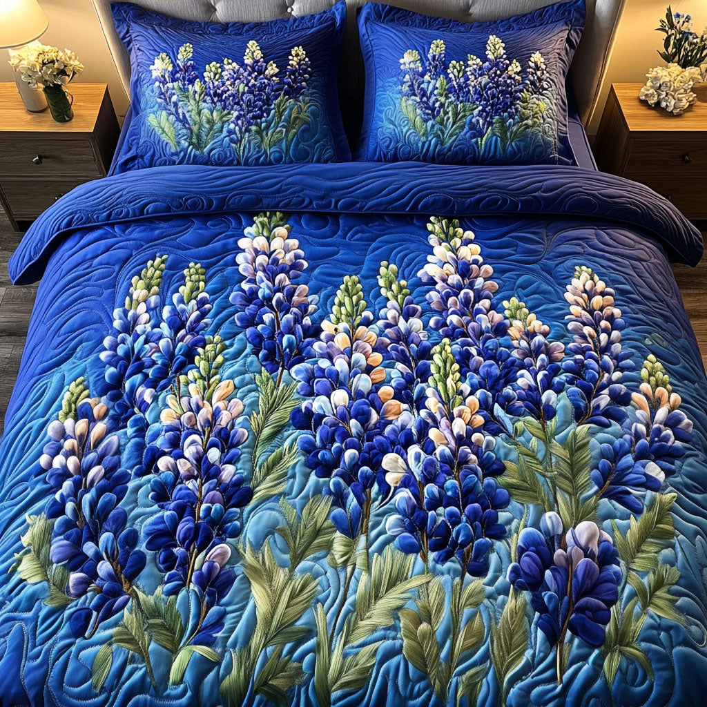 Bluebonnet 3-Piece Quilted Bedding Set NCU0VT138