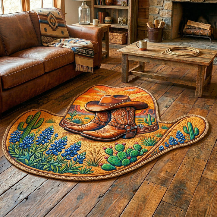 Cowboy Spirit Custom Shape Area Rug NCU0NT12668