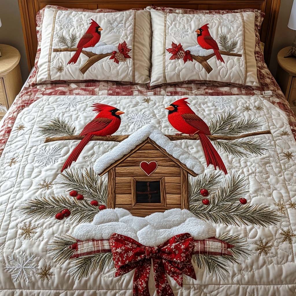 Cozy Cabin 3-Piece Quilted Bedding Set NCU0NT2130