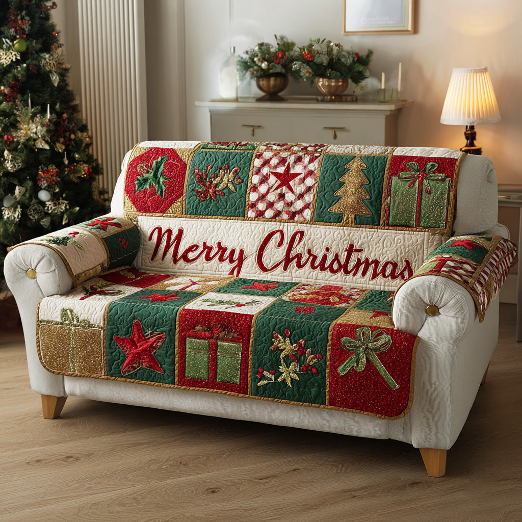 Cozy Snow Eve Quilted Sofa Cover NCU0TD1384