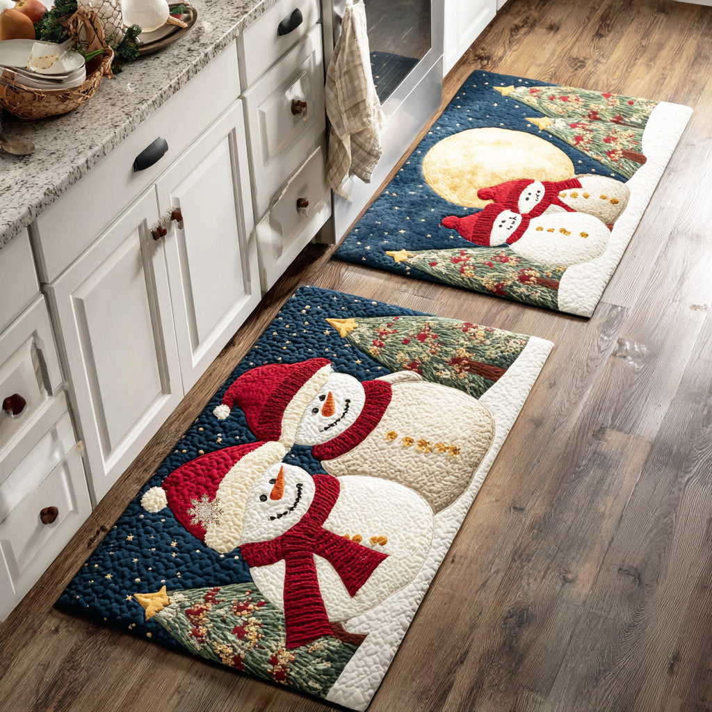 Cozy Snow Friend Kitchen Area Rug NCU0TD1693