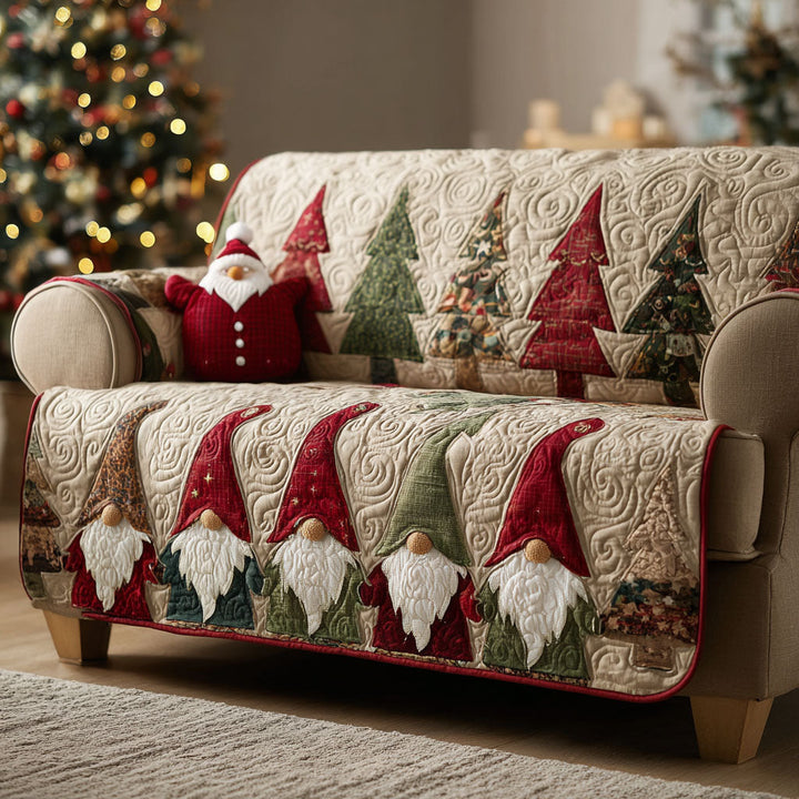 Crimson Gnome Quilted Sofa Cover NCU0TV653
