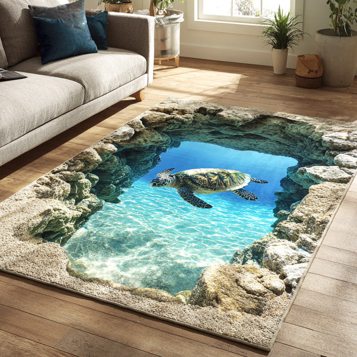 Crystal Turtle Pool Area Rug NCU0TV1691
