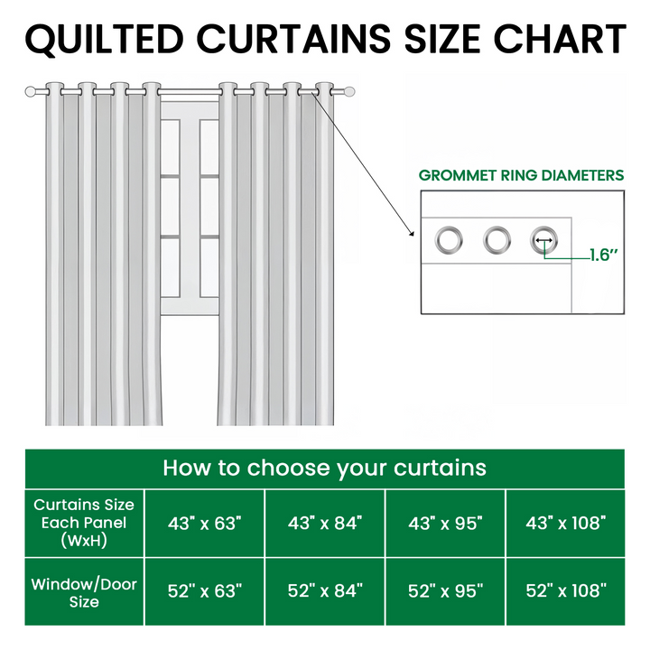 Forest Spirit Quilted Curtains NCU0TV1080