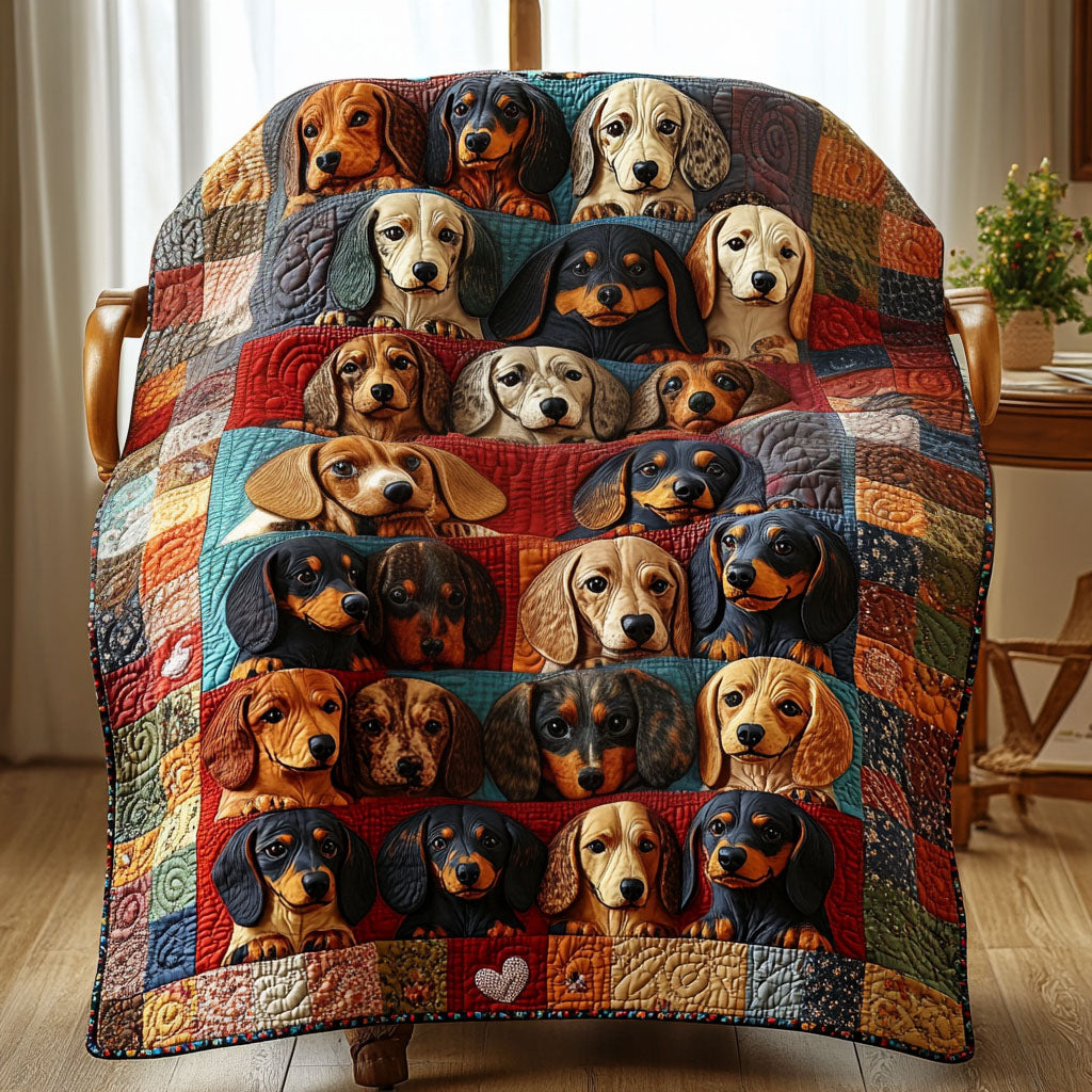 Dachshund Haven Quilted Blanket NCU0PT3041