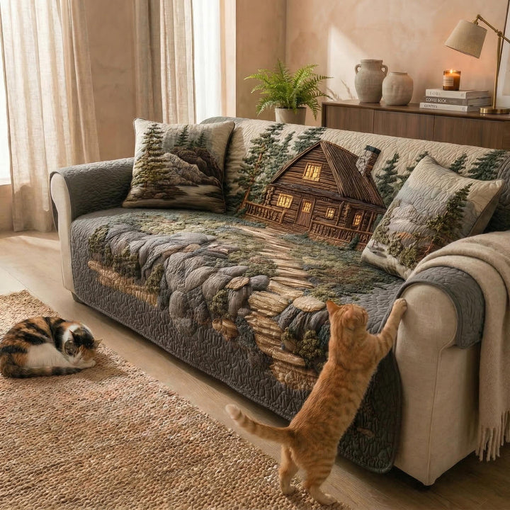 Deep Forest Spirit Quilted Sofa Cover NCU0TD1797