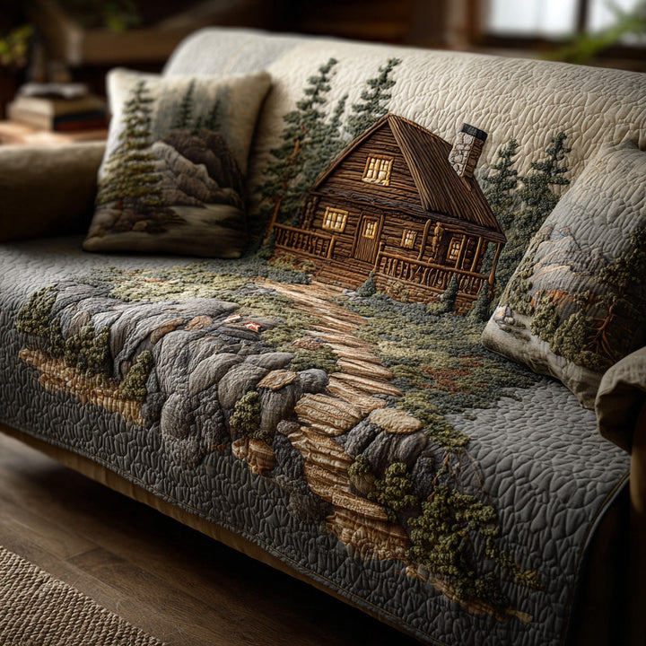 Deep Forest Spirit Quilted Sofa Cover NCU0TD1797