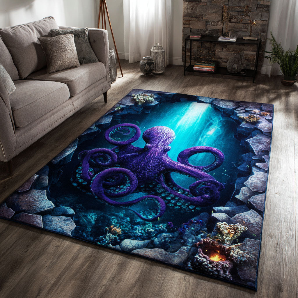 Deep Octopus Area Rug NCU0TD2434