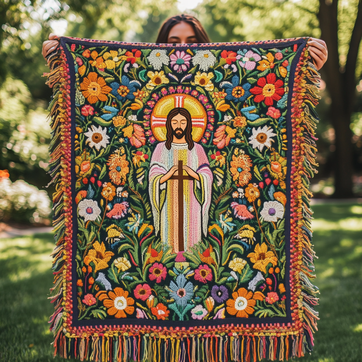 Divine Bloom Woven Sofa Blanket NCU0DV4236