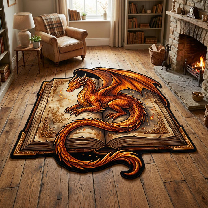 Dragon Archive Custom Shape Area Rug NCU0TD2649