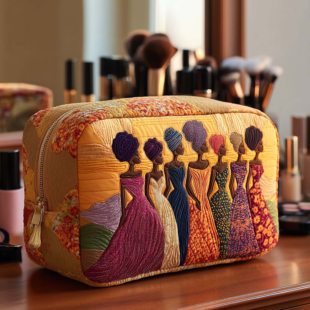 Elegant Queens Quilted Makeup Bag NCU0NT10373