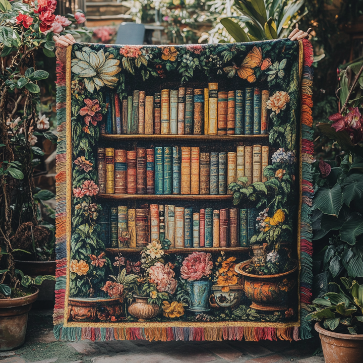 Enchanted Library Woven Sofa Blanket NCU0DV3873