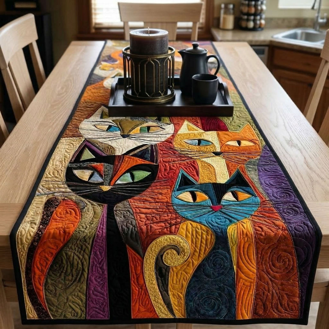 Feline Frolic Quilted Table Runner NCU0NT9191