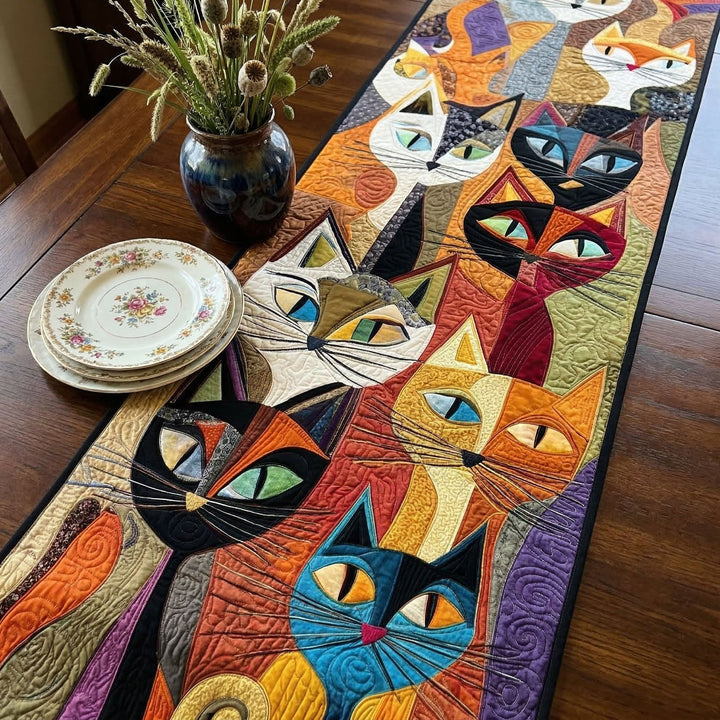 Feline Frolic Quilted Table Runner NCU0NT9191