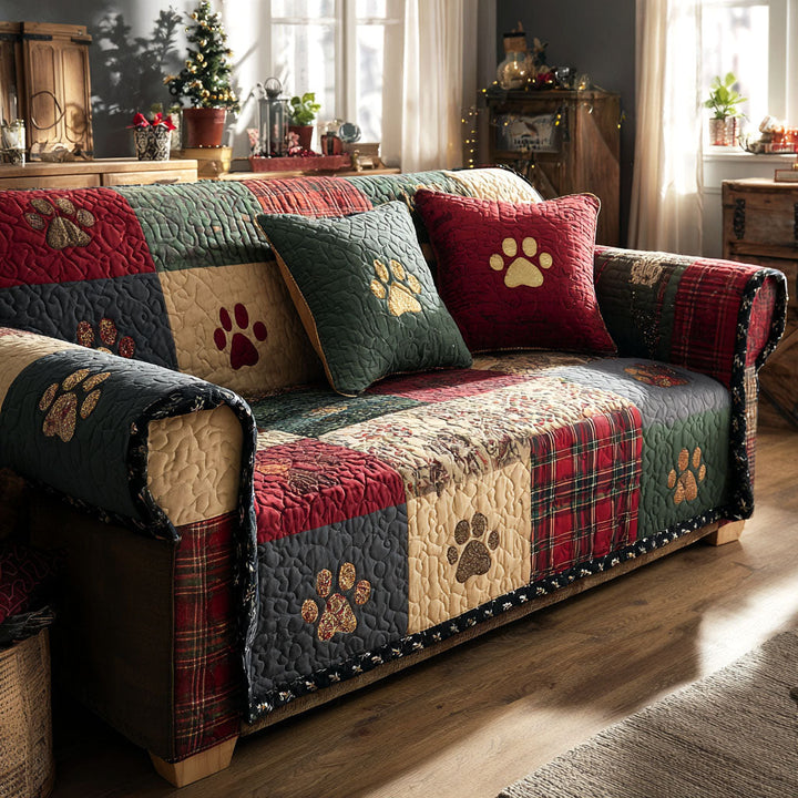 Pet Paw Quilted Sofa Cover NCU0VT342