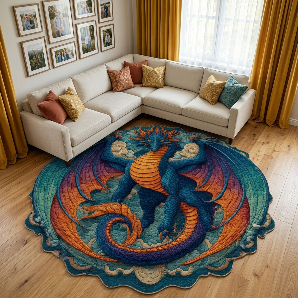 Fire Dragon Custom Shape Area Rug NCU0DK12289