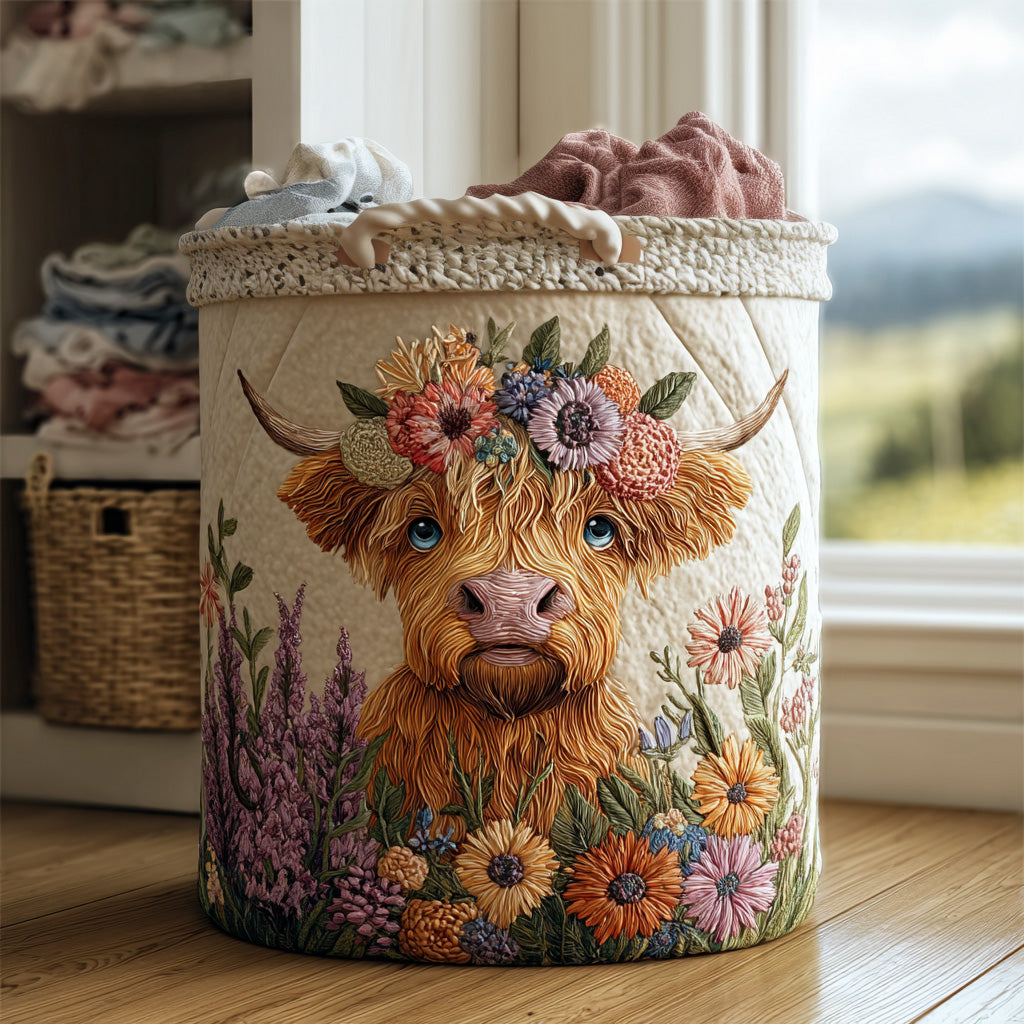Highland Charm Quilted Laundry Basket NCU0QN015