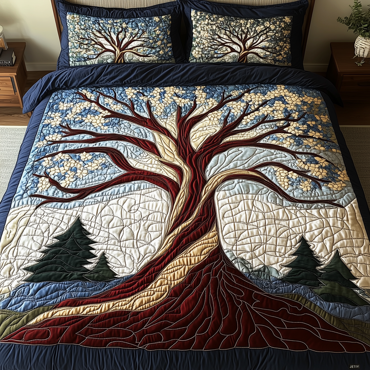 Forest Harmony 3-Piece Quilted Bedding Set NCU0DK2461
