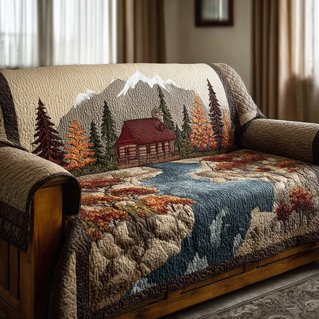 Forest Rustic Charm Quilted Sofa Cover NCU0TD1803