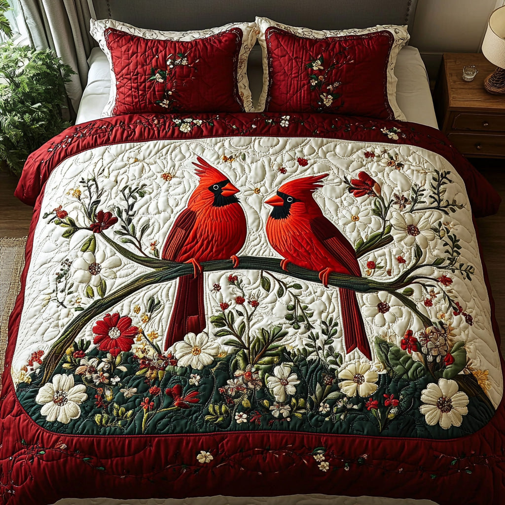 Cardinal 3-Piece Quilted Bedding Set NCU0VT198
