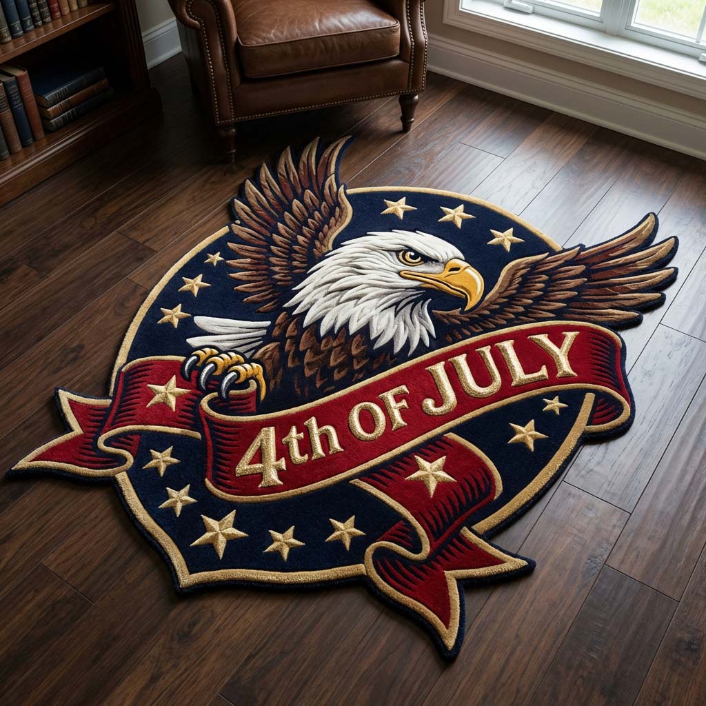 Freedom Eagle Custom Shape Area Rug NCU0HH1980