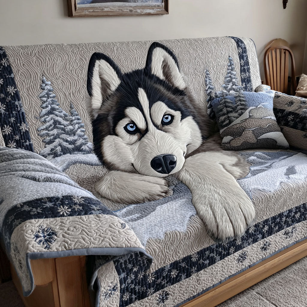 Frostwind Husky Quilted Sofa Cover NCU0PT9812