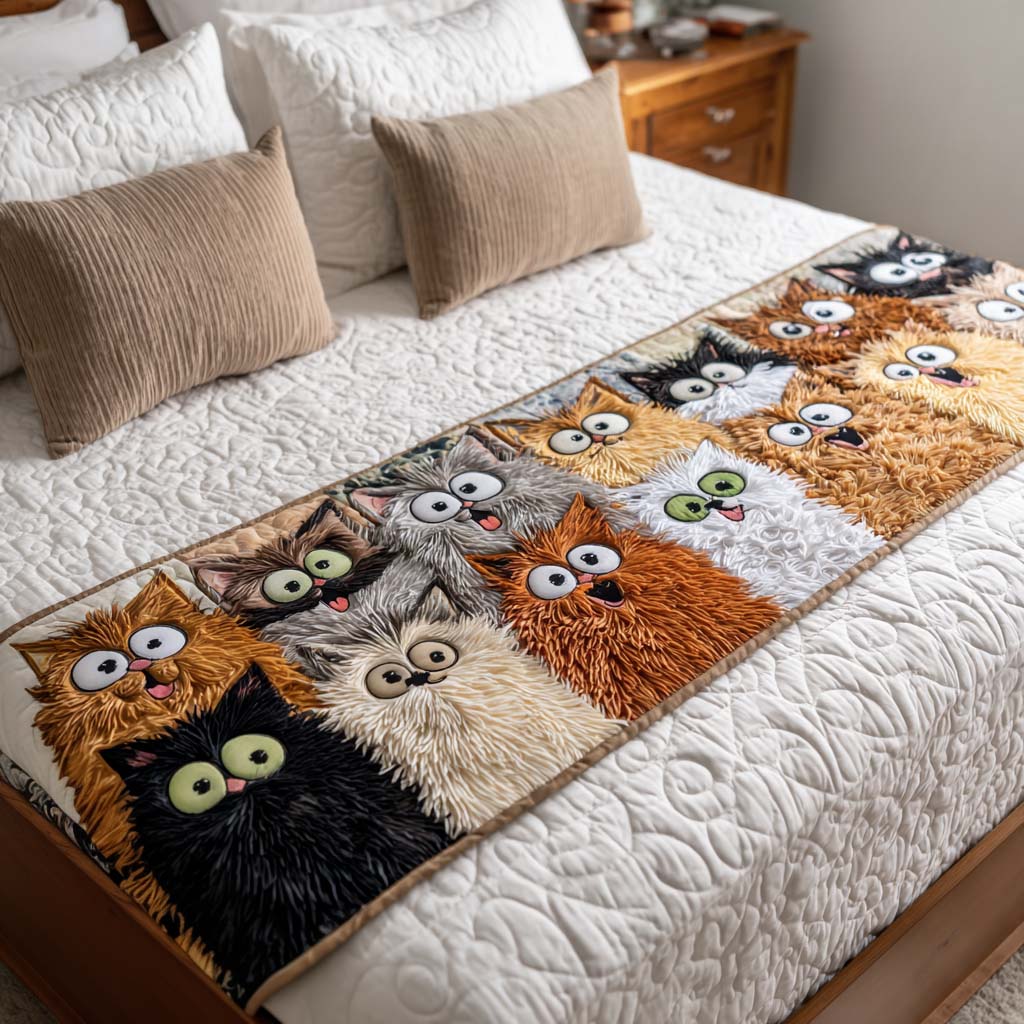 Cat Quilted Bed Runner NCU0VT264
