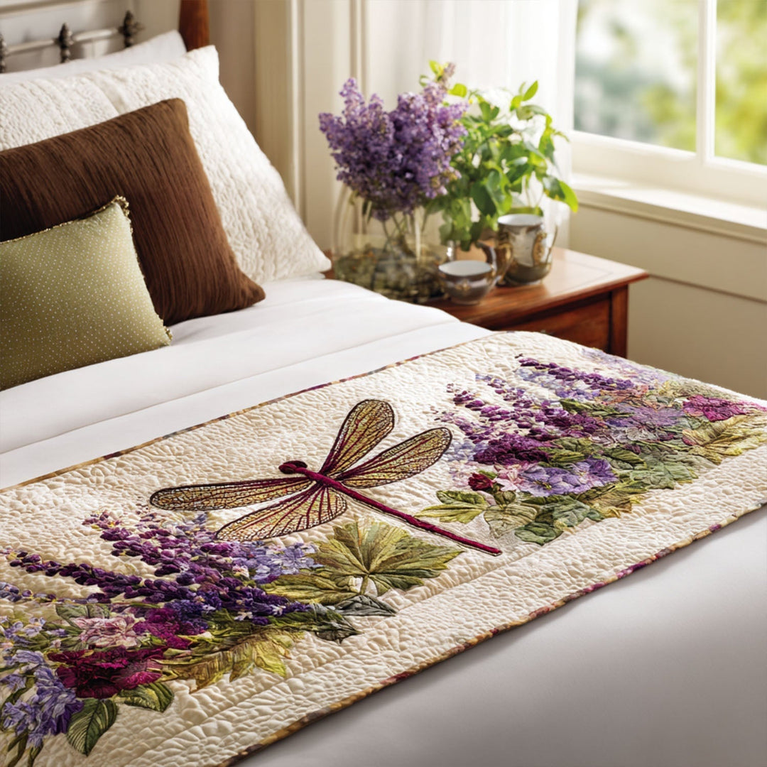 Dragonfly Quilted Bed Runner NCU0VT223