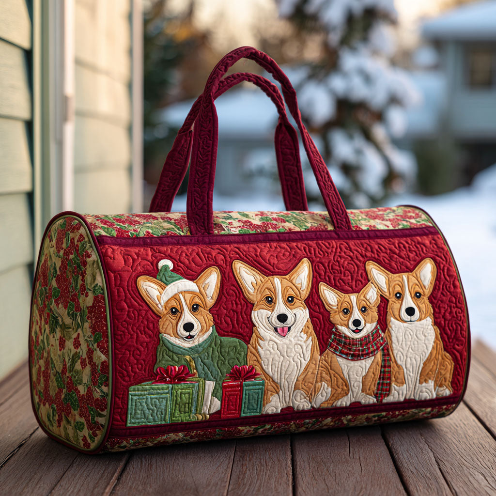 Gift-Wrapped Smile Quilted Duffle Bag NCU0PT9358