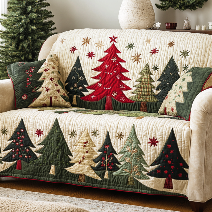 Golden Spruce Quilted Sofa Cover NCU0DK10804